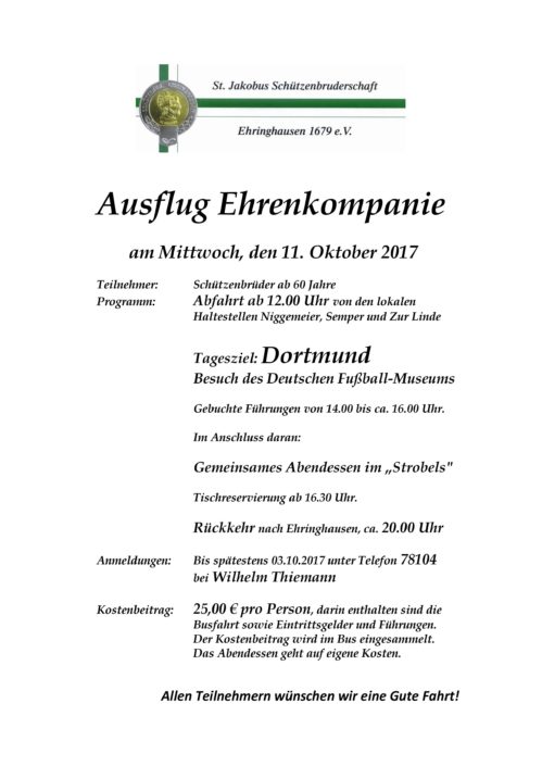Einladung Seniorenfahrt 2017