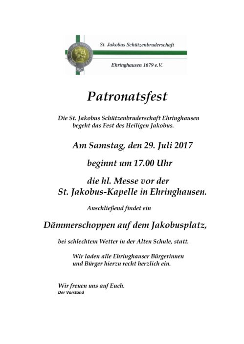 Patronatsfest 2017