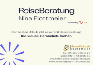 Bildschirmwerbung ReiseWerkstatt Flottmeier